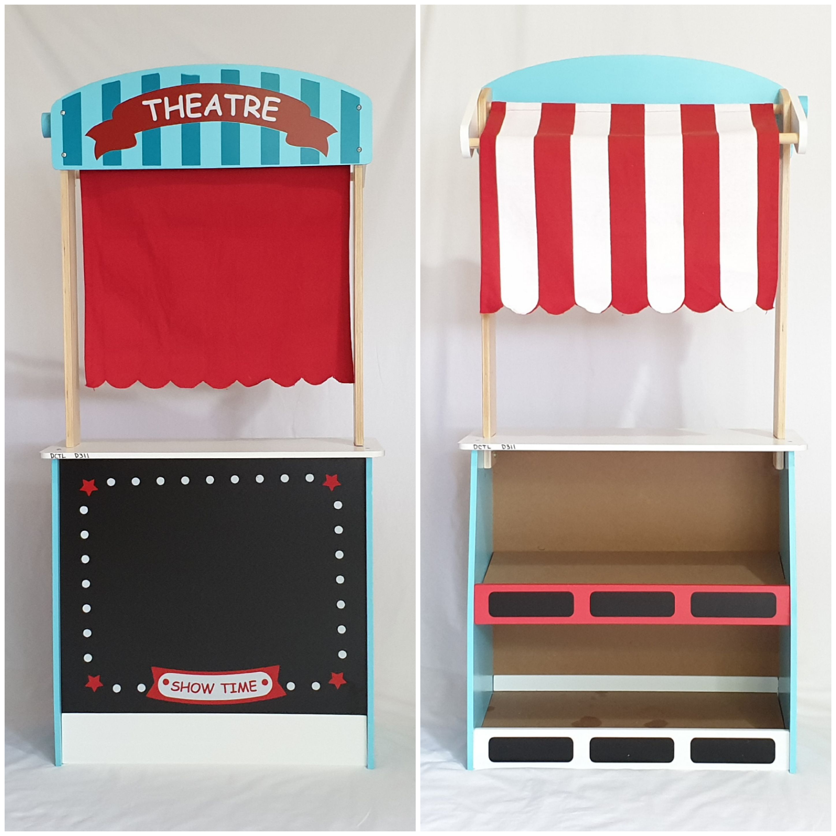 Wooden Market Stand and Puppet Theatre