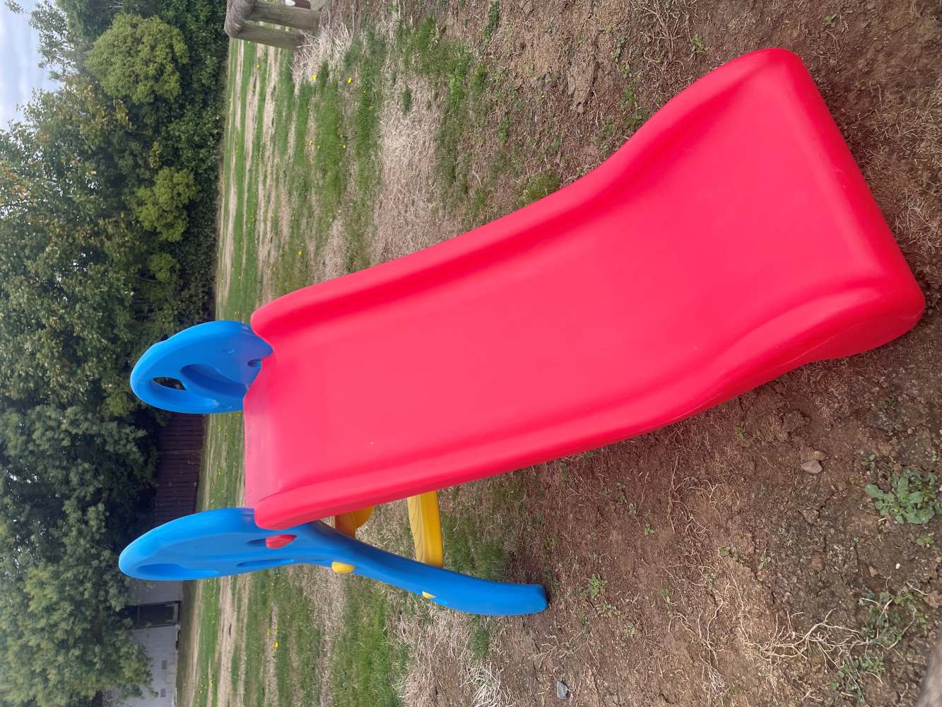 Red and Blue fold down slide