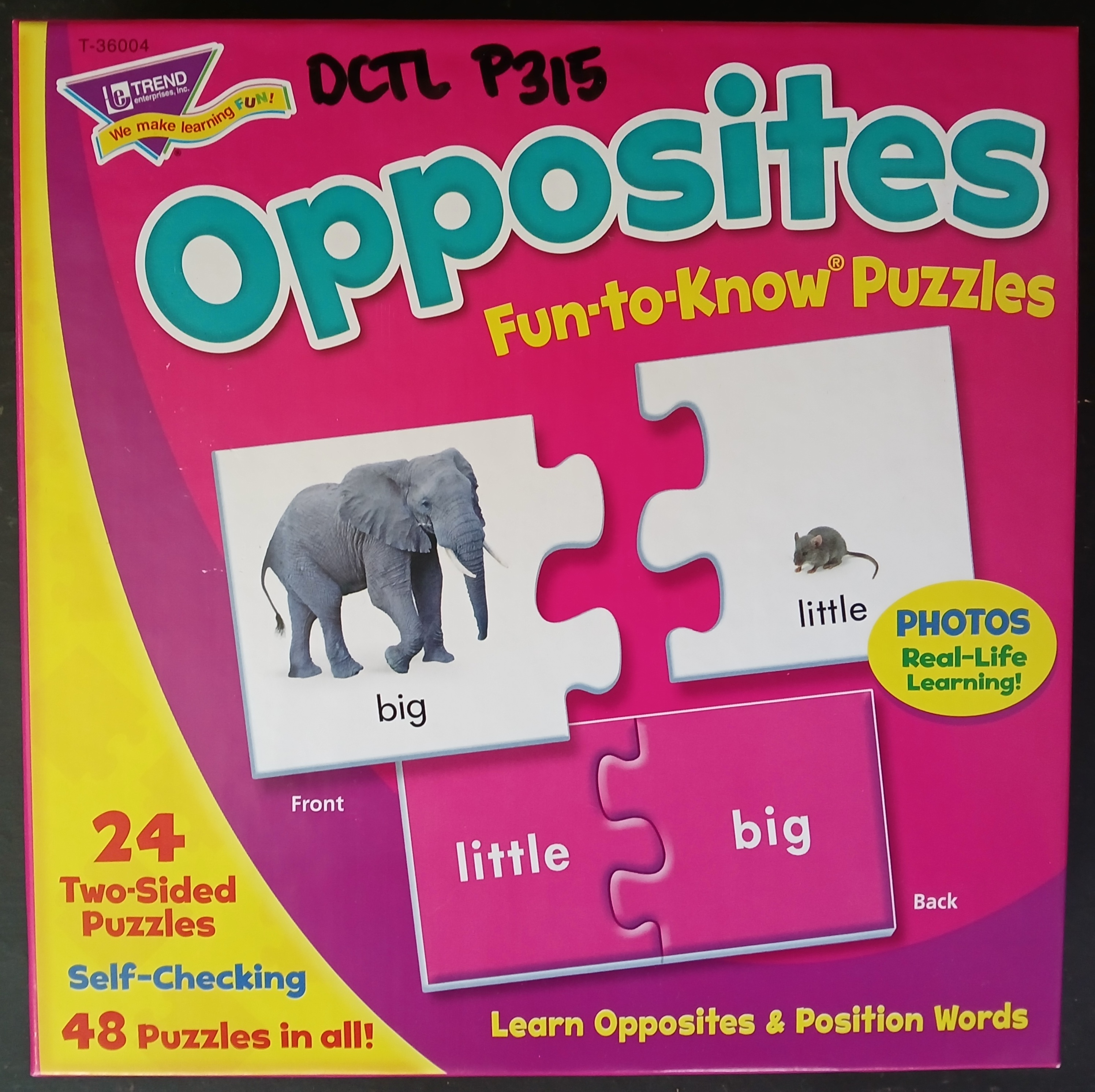 Opposites. Fun-to-know Puzzle