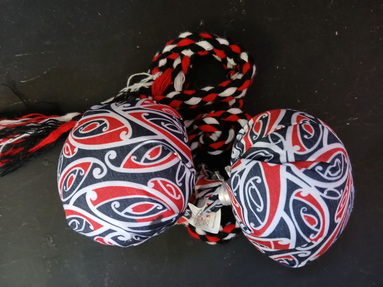 Māori Patterned Fabric Poi